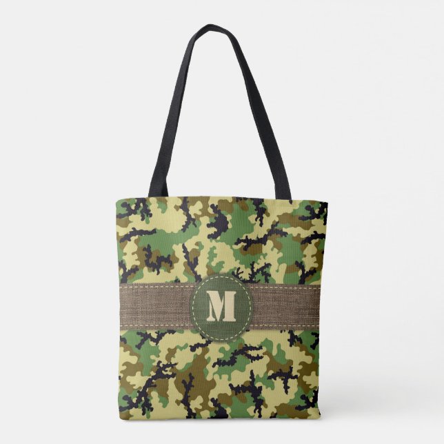 Bolso De Tela Camuflaje de bosque (Reverso)