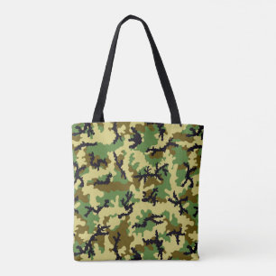 Bolso De Tela Camuflaje de bosque