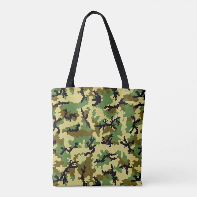 Bolso De Tela Camuflaje de bosque (Reverso)
