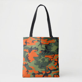 Bolso De Tela Camuflaje de camo negro, verde, naranja