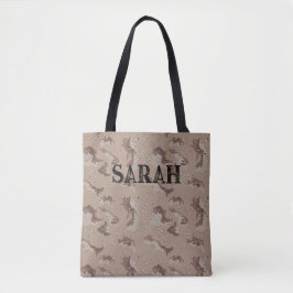 Bolso De Tela Camuflaje de desierto personalizado con nombre per