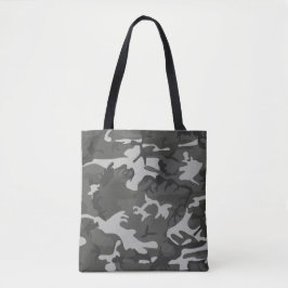 Bolso De Tela Camuflaje de resumen gris moderno de Camo