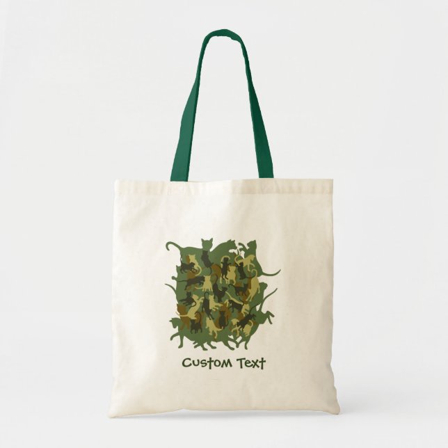 Bolso De Tela Camuflaje de Woodland para gatos (Frente)