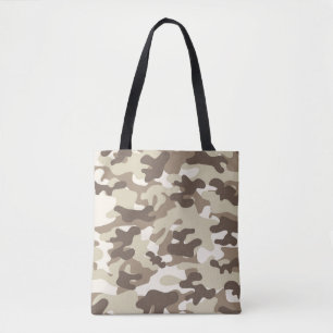 Bolso De Tela Camuflaje marrón Tote Bag