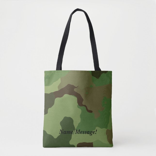 Bolso De Tela Camuflaje militar tradicional (Anverso)