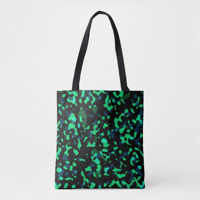 Bolso De Tela Camuflaje negro verde Guay de moda (Anverso)