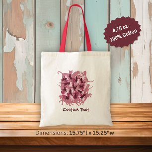 Bolso De Tela Camuflaje rosado de gatos