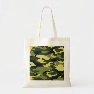 Bolso De Tela Camuflaje verde