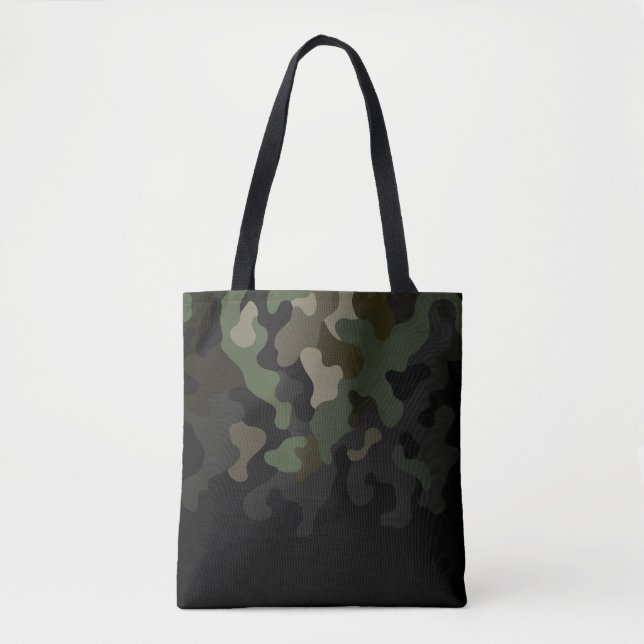 Bolso De Tela Camuflaje verde de camo que se desvanece (Anverso)