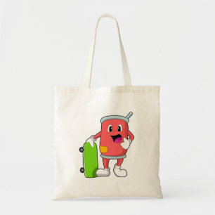 Bolso De Tela Can as Skater con Skateboard