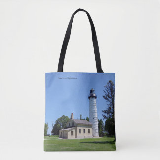 Bolso De Tela Cana Island Lighthouse all over bag