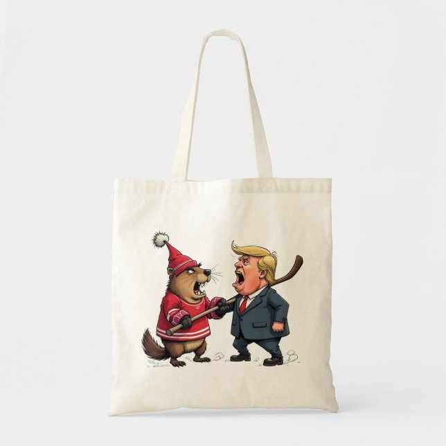 Bolso De Tela Canadá luchando contra Trump (Frente)