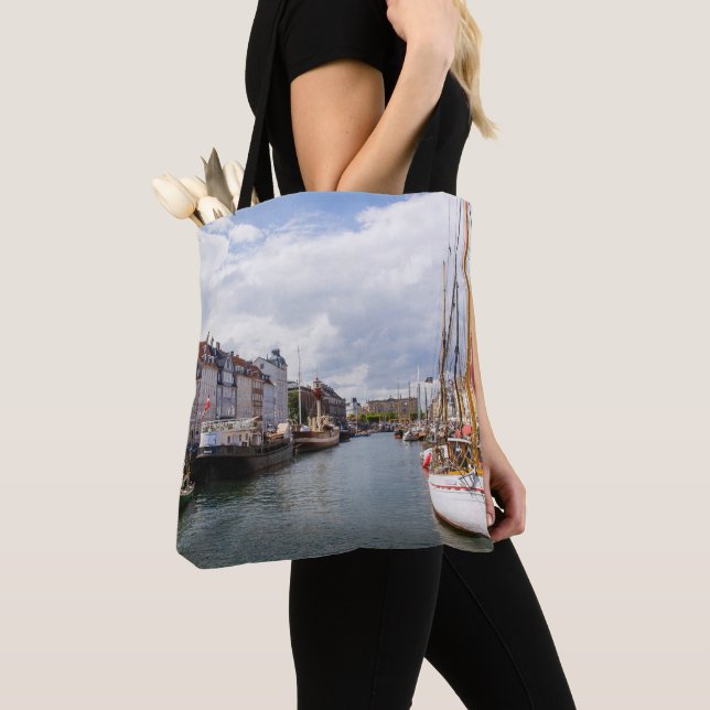 Bolso De Tela Canal con barcos| Copenhague (Detalle)