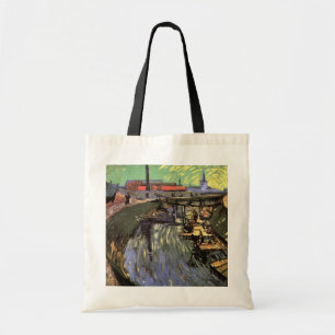 Bolso De Tela Canal con mujeres lavando de Vincent van Gogh