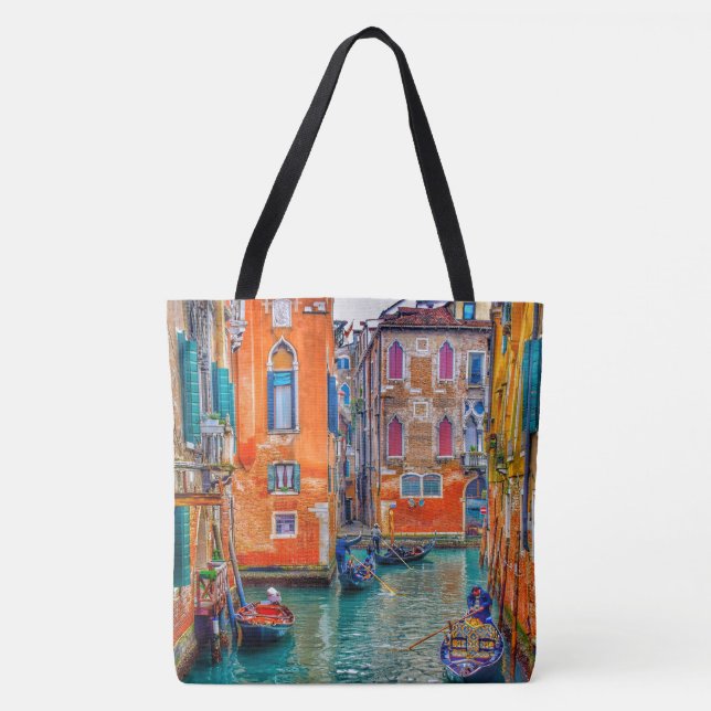 Bolso De Tela Canal de Venecia Italia (Anverso)