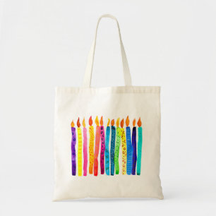 Bolso De Tela Canales de cumpleaños de color agua