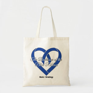 Bolso De Tela Cáncer Colorrectal Espina Dorsal Corazón Azul Conc