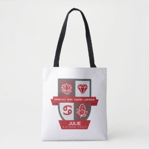 Bolso De Tela Cancer Crest de Cumpleaños™ para 1-22 de julio