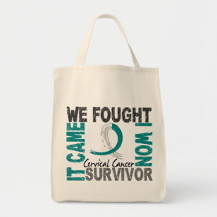 Bolso De Tela Cáncer de cuello del útero del superviviente 5