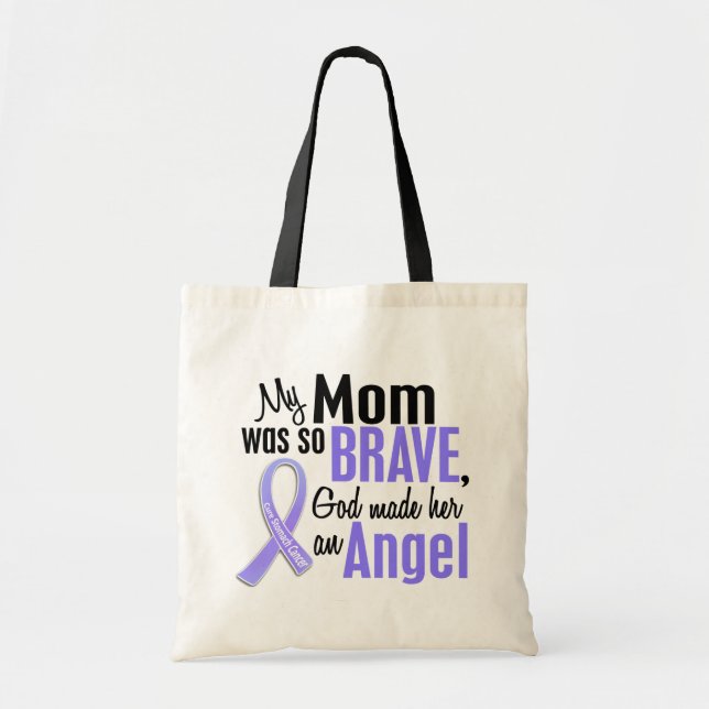 Bolso De Tela Cáncer de estómago de la mamá del ángel 1 (Frente)