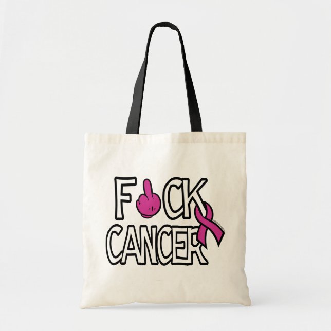 Bolso De Tela CÁNCER DE F#CK... Cáncer de mama (Frente)