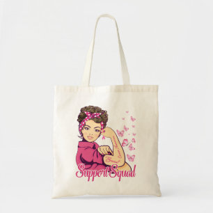 Bolso De Tela Cáncer de Mama Escuadrón de Apoyo a los Guerreros 