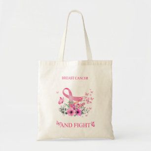 Bolso De Tela Cáncer de mama Viaje Mariposa Lucha contra el Cánc