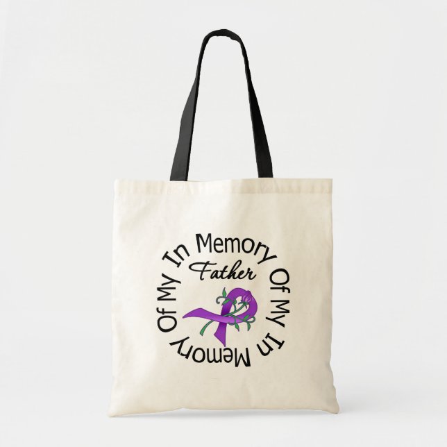 Bolso De Tela Cáncer de páncreas en memoria de mi padre (Frente)