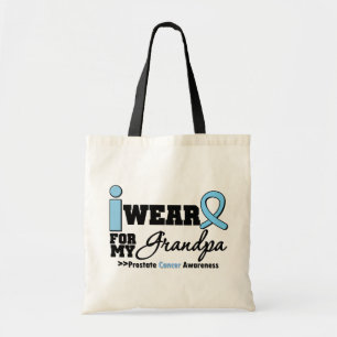 Bolso De Tela Cáncer de próstata llevo azul claro para mi abue