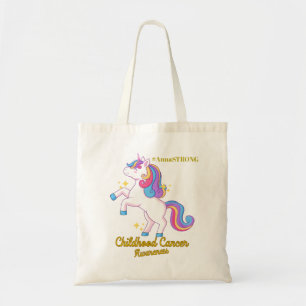Bolso De Tela Cáncer infantil mágico unicornio conciencia amaril