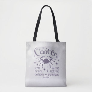 Bolso De Tela Cáncer moderno Horóscopo Zodiaco personalizado