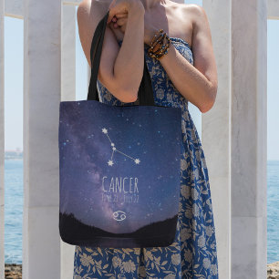 Bolso De Tela Cancer Personalized Zodiac Constellation