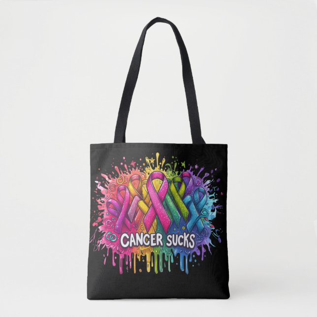 Bolso De Tela Cáncer Sucks (Anverso)