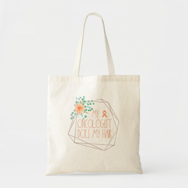 Bolso De Tela Cáncer uterino gracioso es que mi oncólogo me hace (Frente)