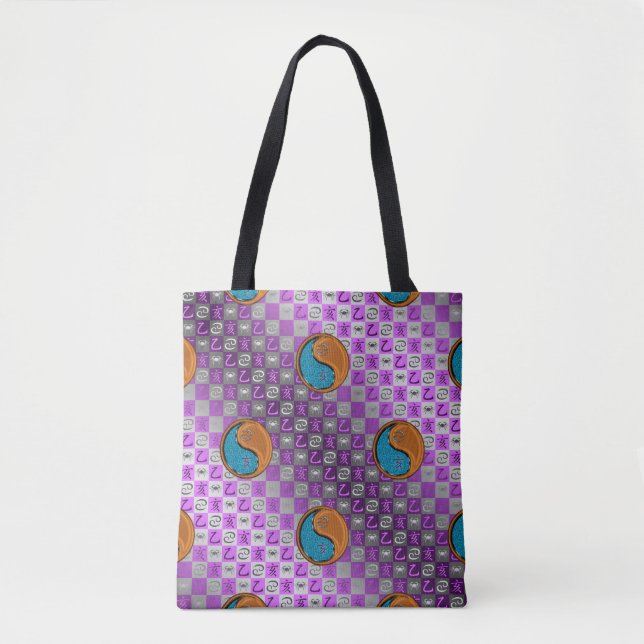 Bolso De Tela Cáncer y Jabalí de Madera (Anverso)