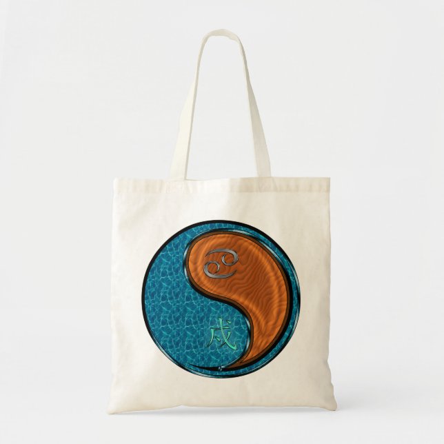 Bolso De Tela Cáncer y Perro de Madera (Frente)