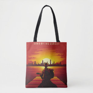 Bolso De Tela Canción de la puesta de sol del ilustracion, solo,