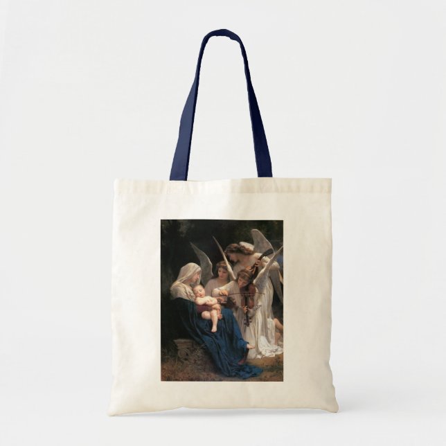 Bolso De Tela Canción de los ángeles (1881) de Bouguereau (Frente)