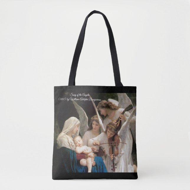 Bolso De Tela Canción de los Ángeles Bouguereau (Anverso)