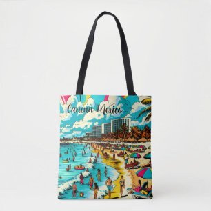 Bolso De Tela Cancún personalizado, México con un universo de ar