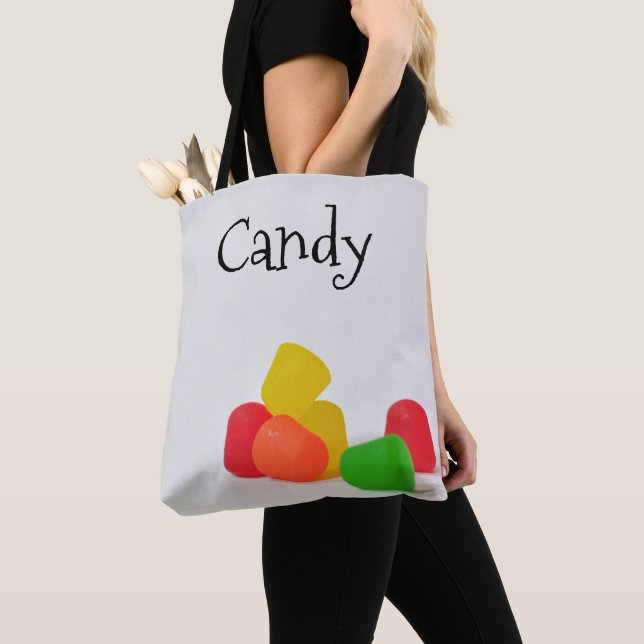 Bolso De Tela Candy Drops Gummies Jelly Beans Halloween (Detalle)