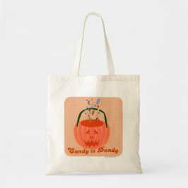 Bolso De Tela Candy es Dandy Spooky Personalizado de Halloween
