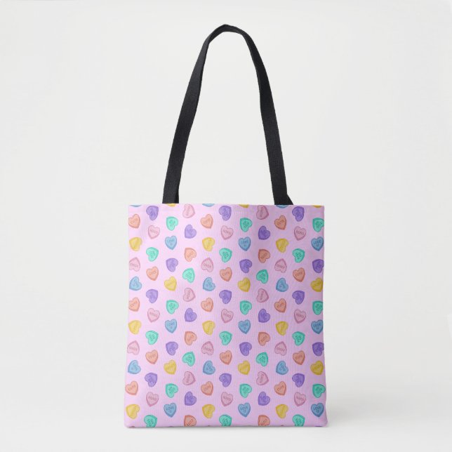 Bolso De Tela Candy Hearts (Anverso)
