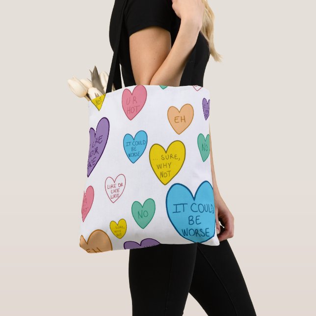 Bolso De Tela Candy Hearts (Detalle)