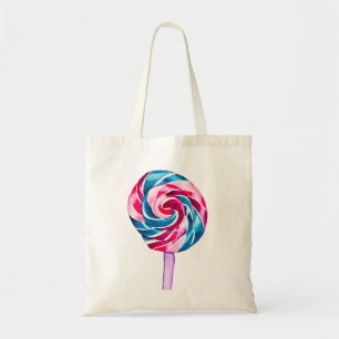 Bolso De Tela Candy lollipop acuarela dulce arte