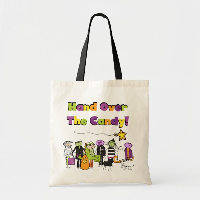 Bolso De Tela Candy Over the Candy Halloween camisetas y regalos (Frente)