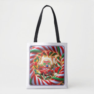 Bolso De Tela Candy Wonderland Holiday Tote Bag - Medio