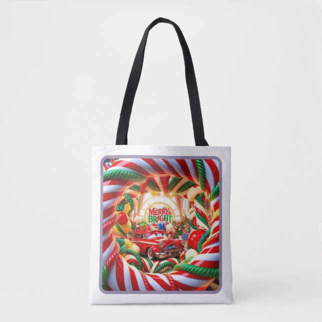 Bolso De Tela Candy Wonderland Holiday Tote Bag - Medio (Anverso)