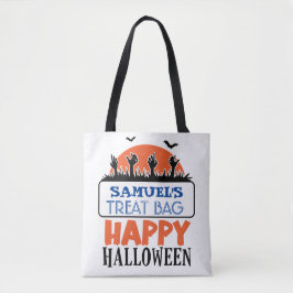 Bolso De Tela Candy y Treat, Personalizado de Halloween