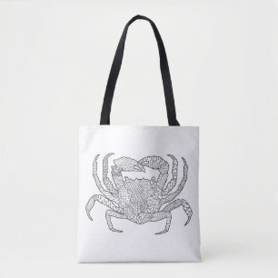 Bolso De Tela Cangrejo 2 de Zendoodle